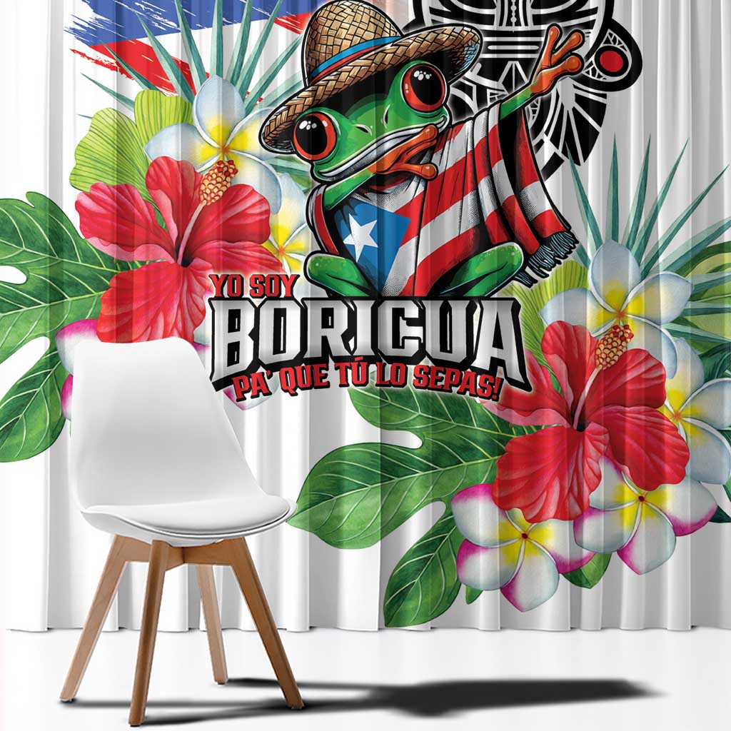 Puerto Rican Yo Soy Boricua Window Curtain