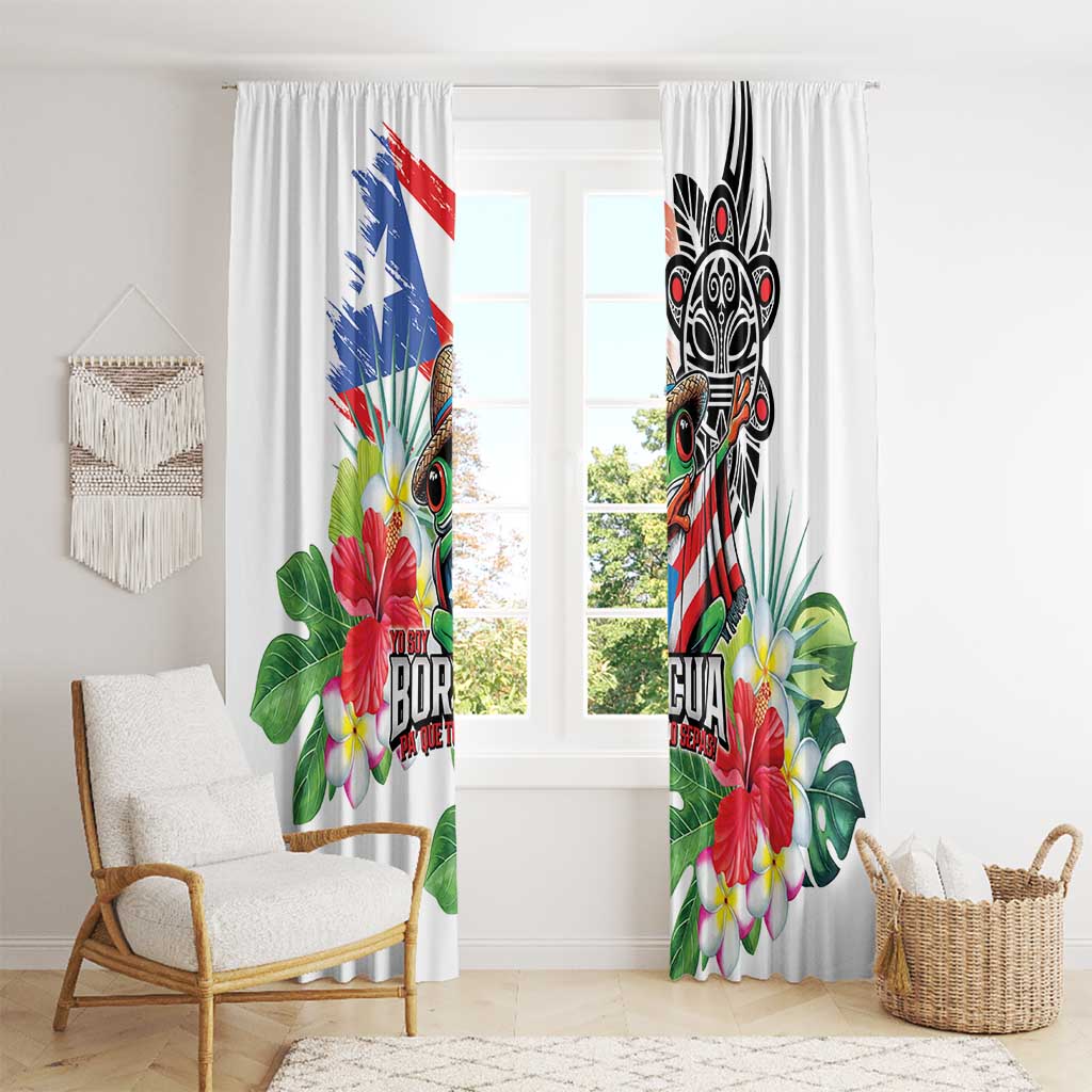 Puerto Rican Yo Soy Boricua Window Curtain