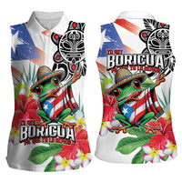 Puerto Rican Yo Soy Boricua Women Sleeveless Polo Shirt