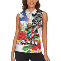 Puerto Rican Yo Soy Boricua Women Sleeveless Polo Shirt