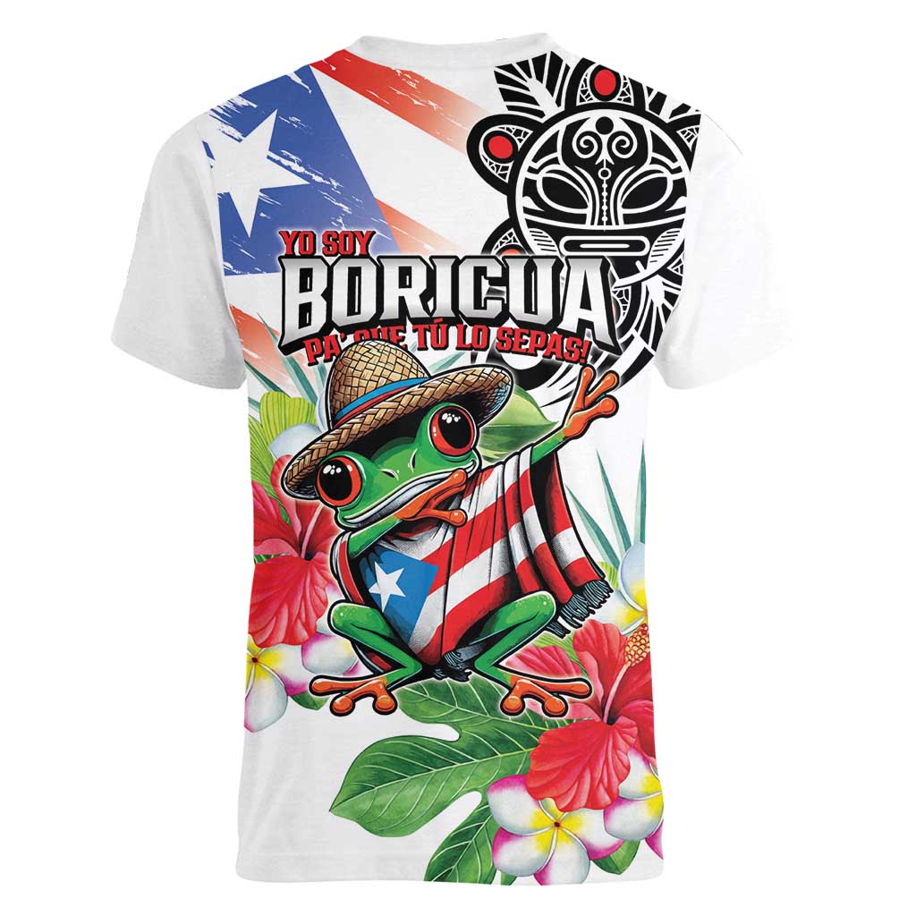 Puerto Rican Yo Soy Boricua Women V-Neck T-Shirt