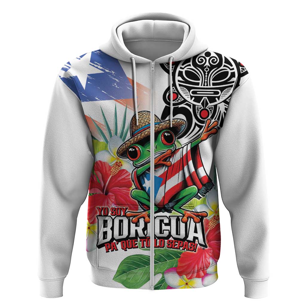 Puerto Rican Yo Soy Boricua Zip Hoodie