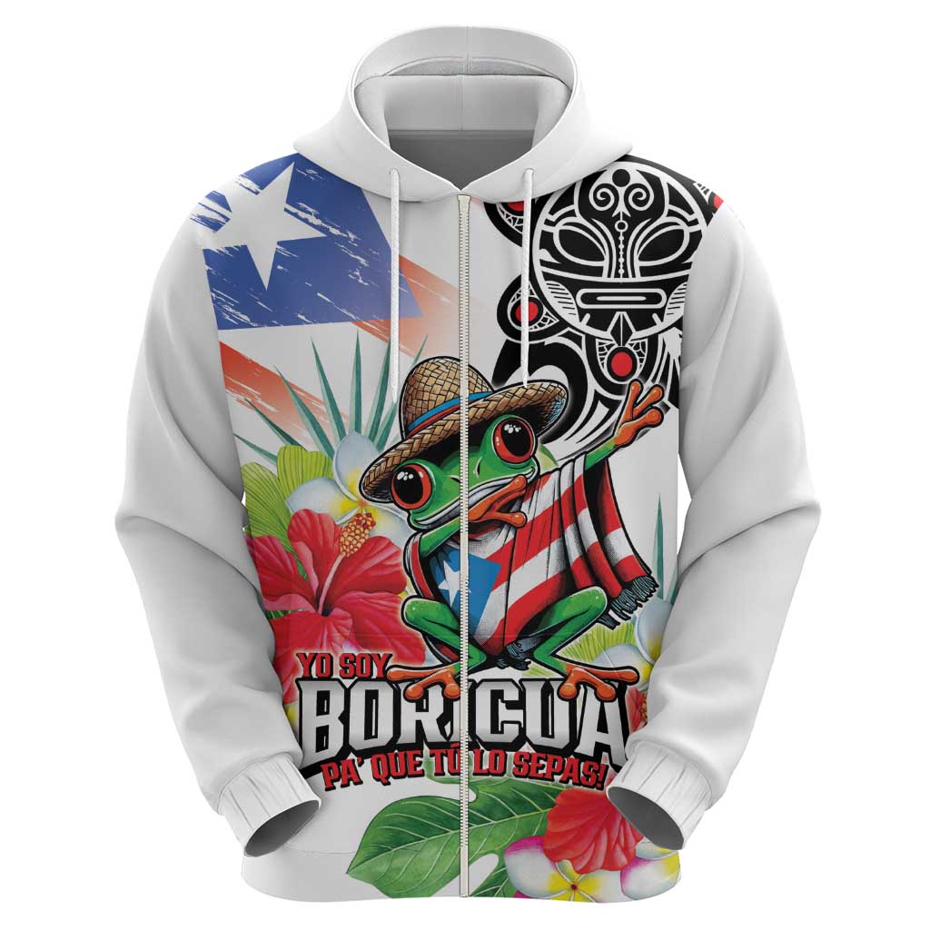 Puerto Rican Yo Soy Boricua Zip Hoodie