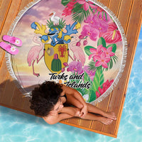 Turks And Caicos Islands Beach Blanket Flamingos Tropical Beauty Beach