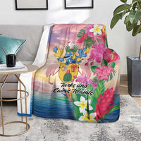 Turks And Caicos Islands Blanket Flamingos Tropical Beauty Beach