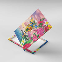 Turks And Caicos Islands Canvas Wall Art Flamingos Tropical Beauty Beach