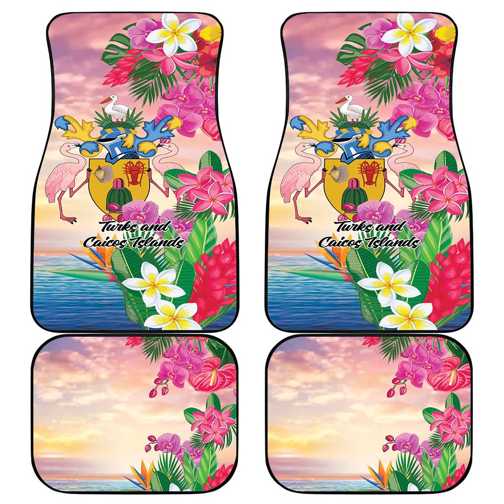 Turks And Caicos Islands Car Mats Flamingos Tropical Beauty Beach