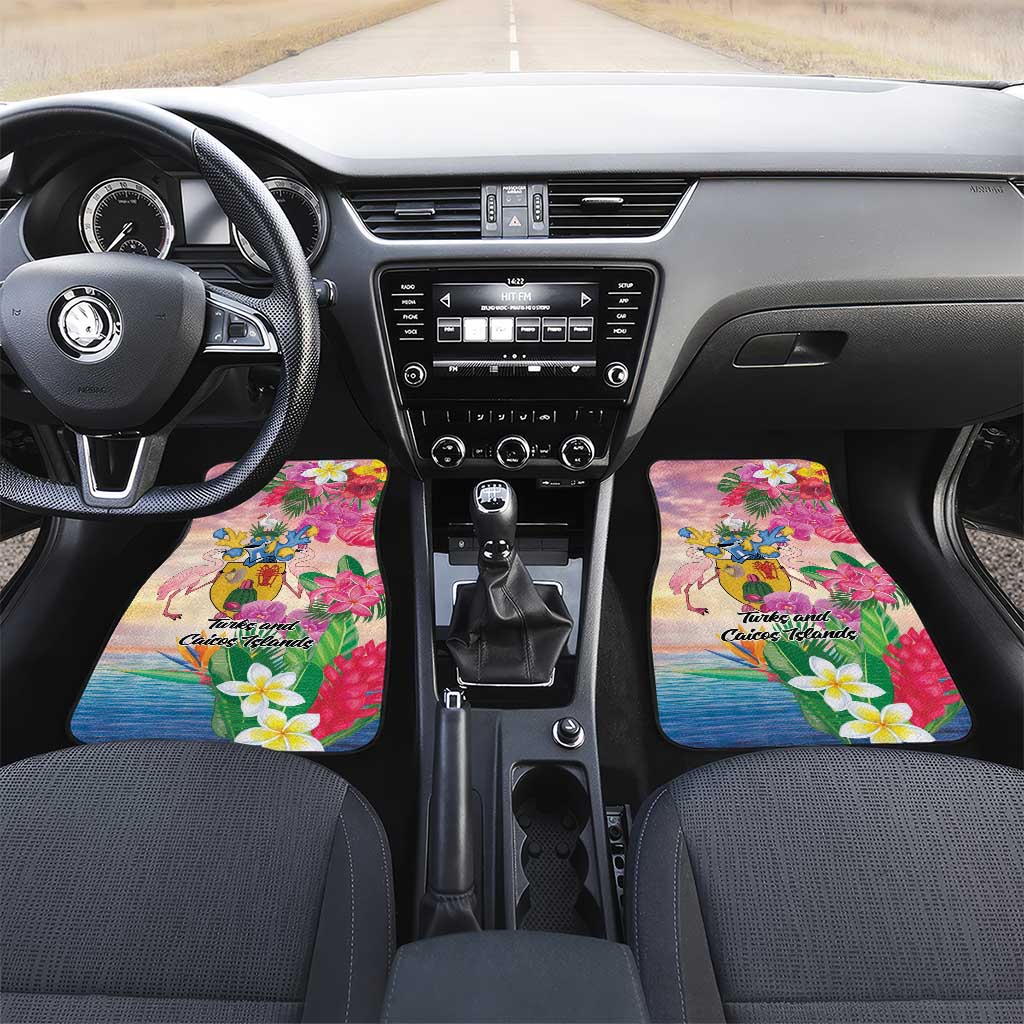 Turks And Caicos Islands Car Mats Flamingos Tropical Beauty Beach