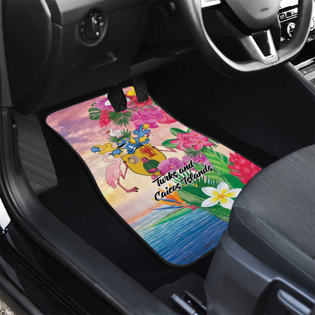 Turks And Caicos Islands Car Mats Flamingos Tropical Beauty Beach
