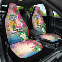 Turks And Caicos Islands Car Seat Cover Flamingos Tropical Beauty Beach
