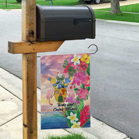 Turks And Caicos Islands Garden Flag Flamingos Tropical Beauty Beach