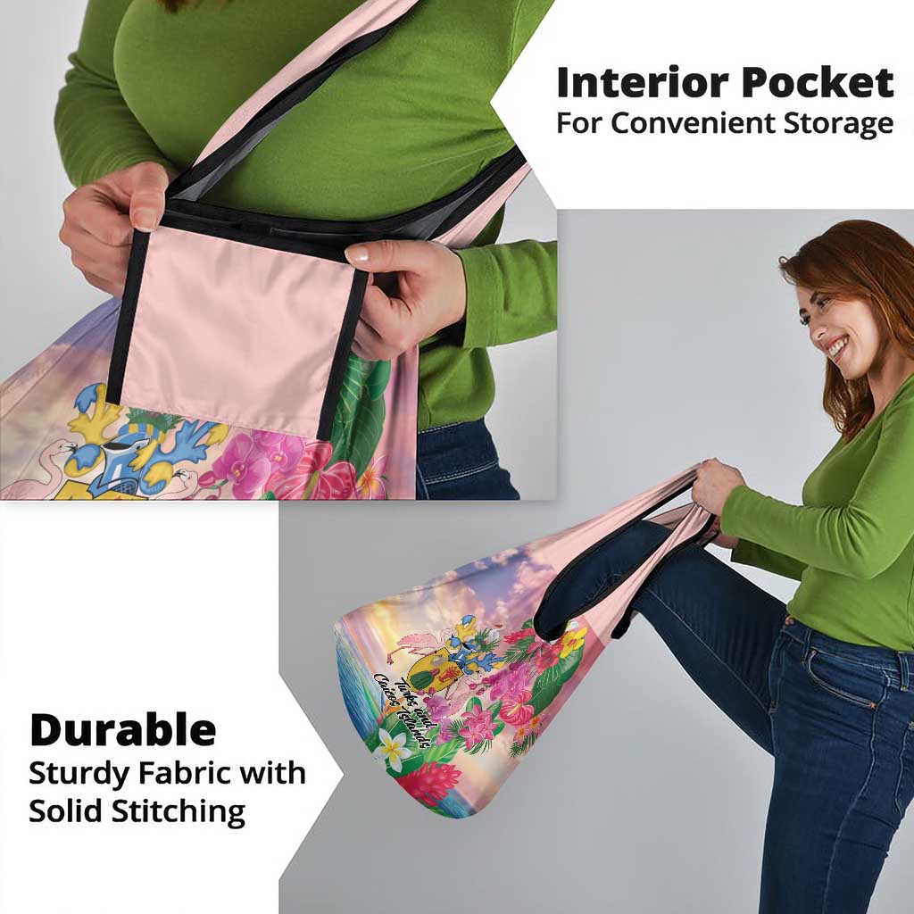 Turks And Caicos Islands Grocery Bag Flamingos Tropical Beauty Beach