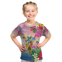 Turks And Caicos Islands Kid T Shirt Flamingos Tropical Beauty Beach