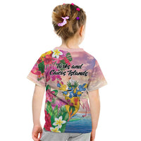 Turks And Caicos Islands Kid T Shirt Flamingos Tropical Beauty Beach