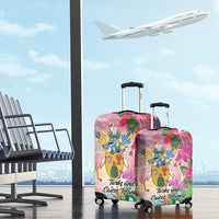 Turks And Caicos Islands Luggage Cover Flamingos Tropical Beauty Beach
