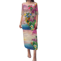 Turks And Caicos Islands Puletasi Flamingos Tropical Beauty Beach