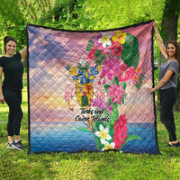 Turks And Caicos Islands Quilt Flamingos Tropical Beauty Beach