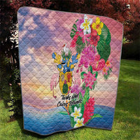Turks And Caicos Islands Quilt Flamingos Tropical Beauty Beach