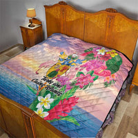 Turks And Caicos Islands Quilt Flamingos Tropical Beauty Beach
