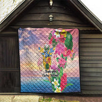 Turks And Caicos Islands Quilt Flamingos Tropical Beauty Beach