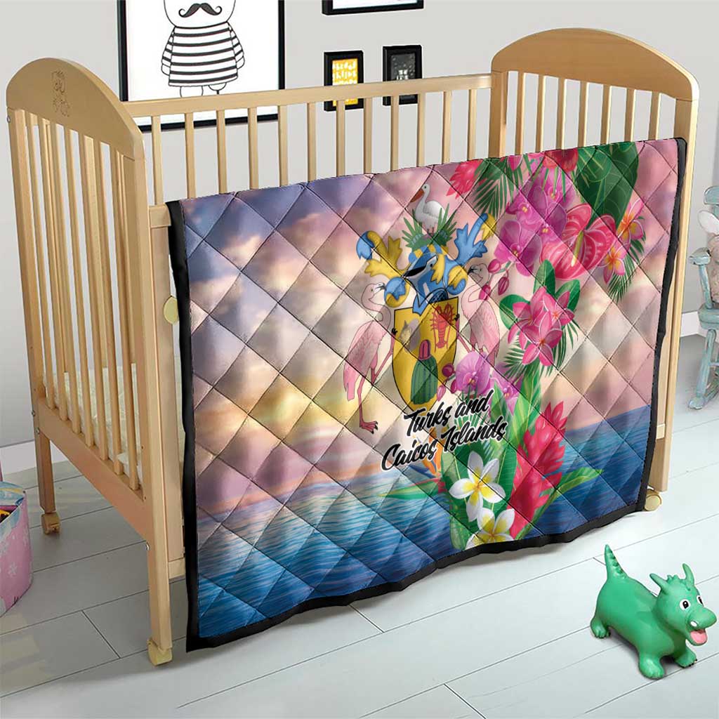 Turks And Caicos Islands Quilt Flamingos Tropical Beauty Beach