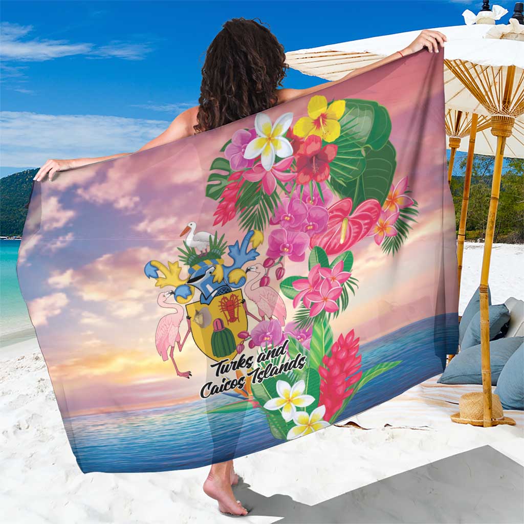 Turks And Caicos Islands Sarong Flamingos Tropical Beauty Beach