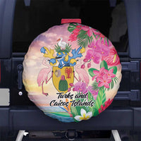 Turks And Caicos Islands Spare Tire Cover Flamingos Tropical Beauty Beach