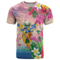 Turks And Caicos Islands T Shirt Flamingos Tropical Beauty Beach