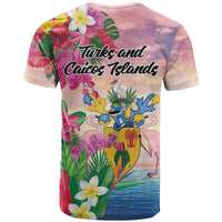 Turks And Caicos Islands T Shirt Flamingos Tropical Beauty Beach
