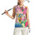 Turks And Caicos Islands Women Sleeveless Polo Shirt Flamingos Tropical Beauty Beach