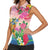 Turks And Caicos Islands Women Sleeveless Polo Shirt Flamingos Tropical Beauty Beach