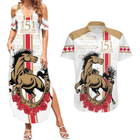 Personalized Kentucky Horse Race 151st Anniversary Couples Matching Summer Maxi Dress and Hawaiian Shirt Race For The Roses Since 1875 LT9