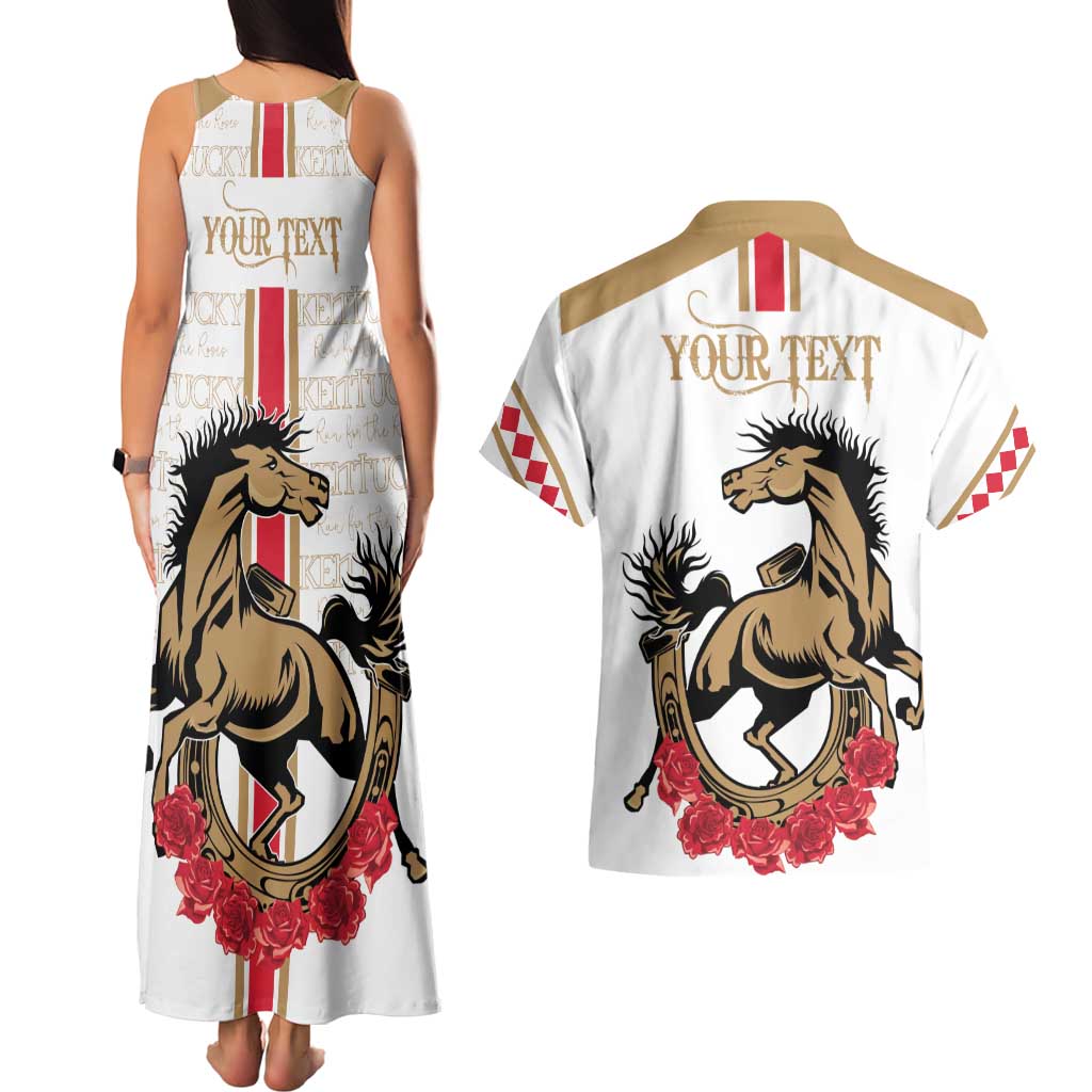 Personalized Kentucky Horse Race 151st Anniversary Couples Matching Tank Maxi Dress and Hawaiian Shirt Race For The Roses Since 1875 LT9