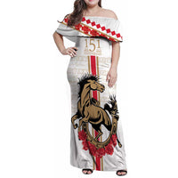 Personalized Kentucky Horse Race 151st Anniversary Family Matching Off Shoulder Maxi Dress and Hawaiian Shirt Race For The Roses Since 1875 LT9