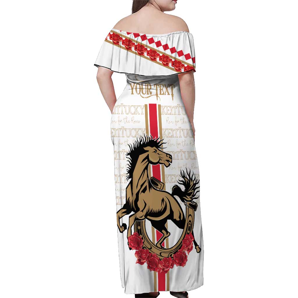 Personalized Kentucky Horse Race 151st Anniversary Family Matching Off Shoulder Maxi Dress and Hawaiian Shirt Race For The Roses Since 1875 LT9