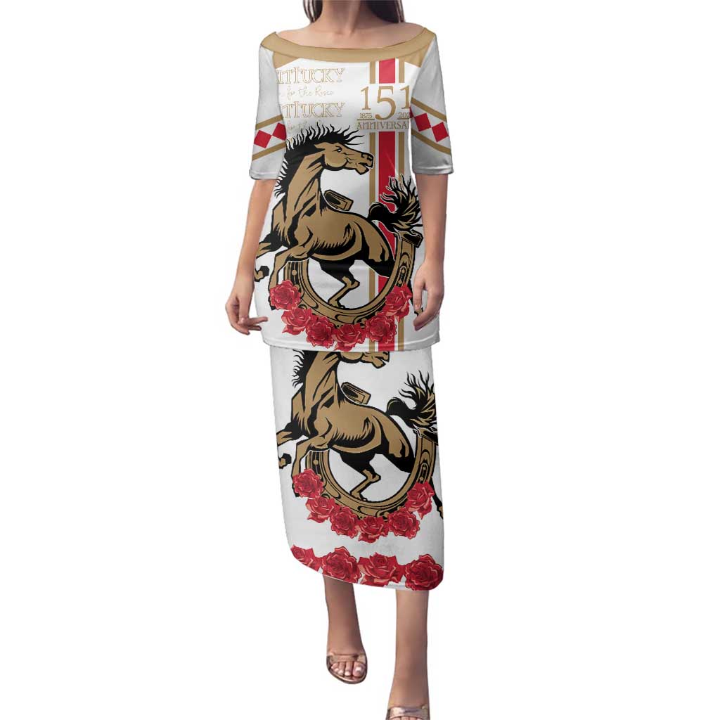 Personalized Kentucky Horse Race 151st Anniversary Family Matching Puletasi and Hawaiian Shirt Race For The Roses Since 1875 LT9