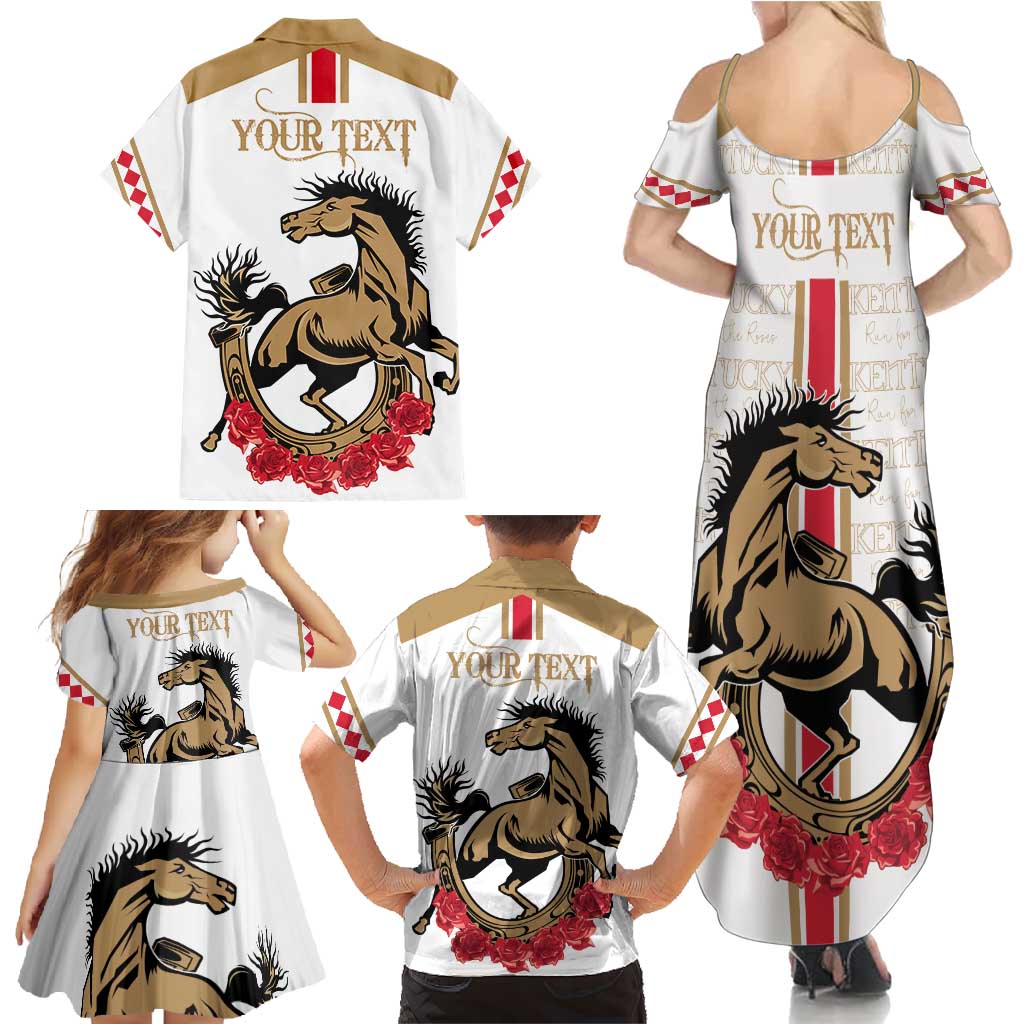 Personalized Kentucky Horse Race 151st Anniversary Family Matching Summer Maxi Dress and Hawaiian Shirt Race For The Roses Since 1875 LT9