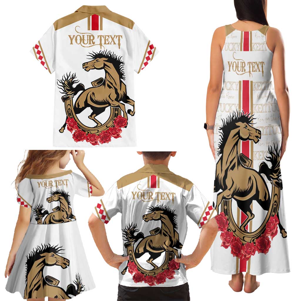 Personalized Kentucky Horse Race 151st Anniversary Family Matching Tank Maxi Dress and Hawaiian Shirt Race For The Roses Since 1875 LT9