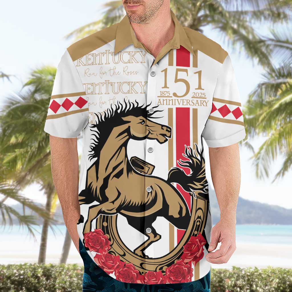 Personalized Kentucky Horse Race 151st Anniversary Hawaiian Shirt Race For The Roses Since 1875 LT9