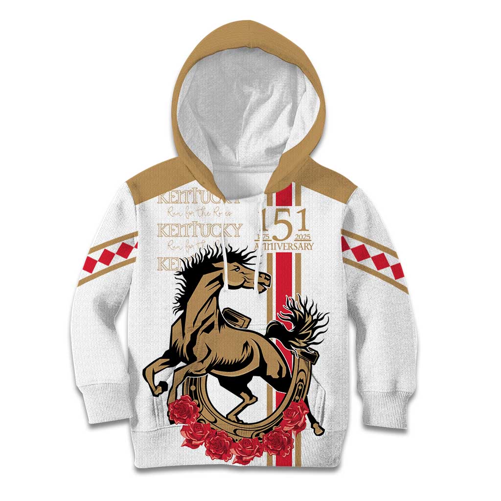 Personalized Kentucky Horse Race 151st Anniversary Kid Hoodie Race For The Roses Since 1875 LT9