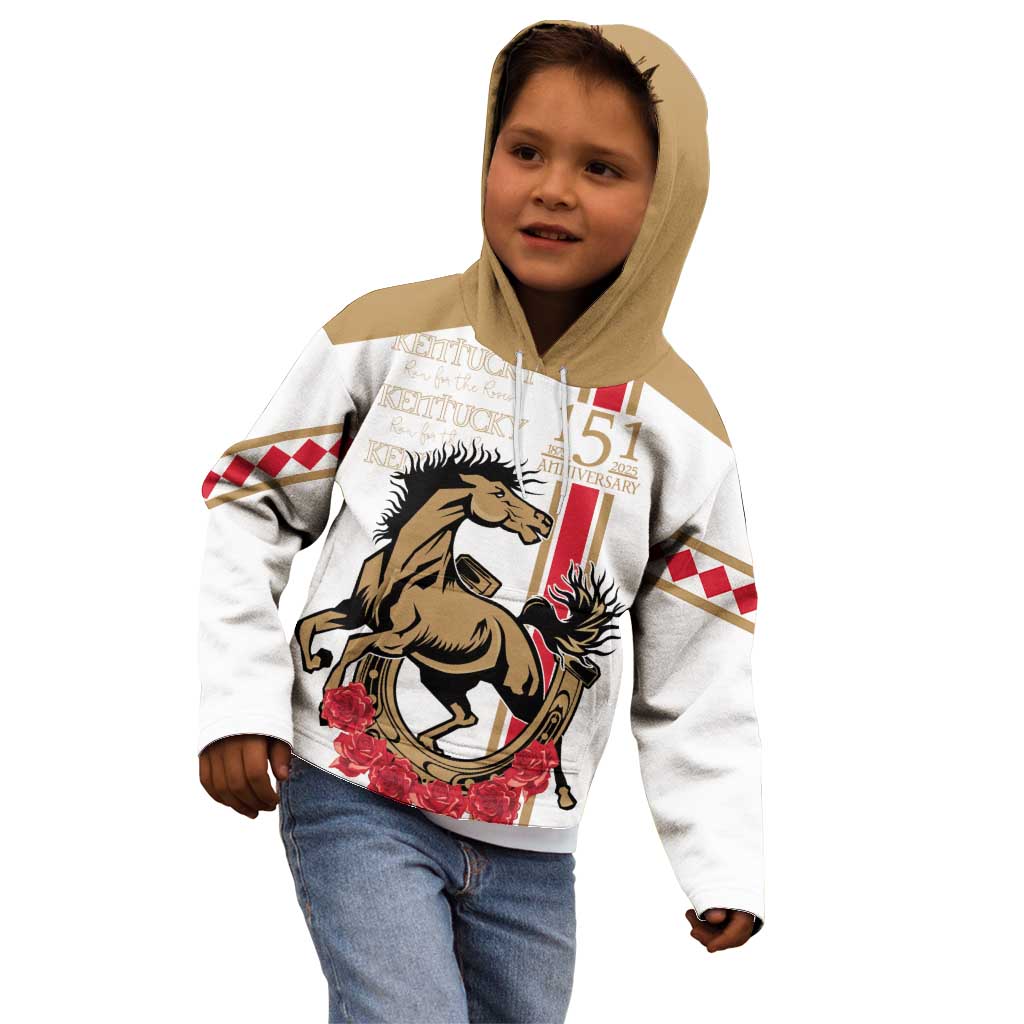 Personalized Kentucky Horse Race 151st Anniversary Kid Hoodie Race For The Roses Since 1875 LT9