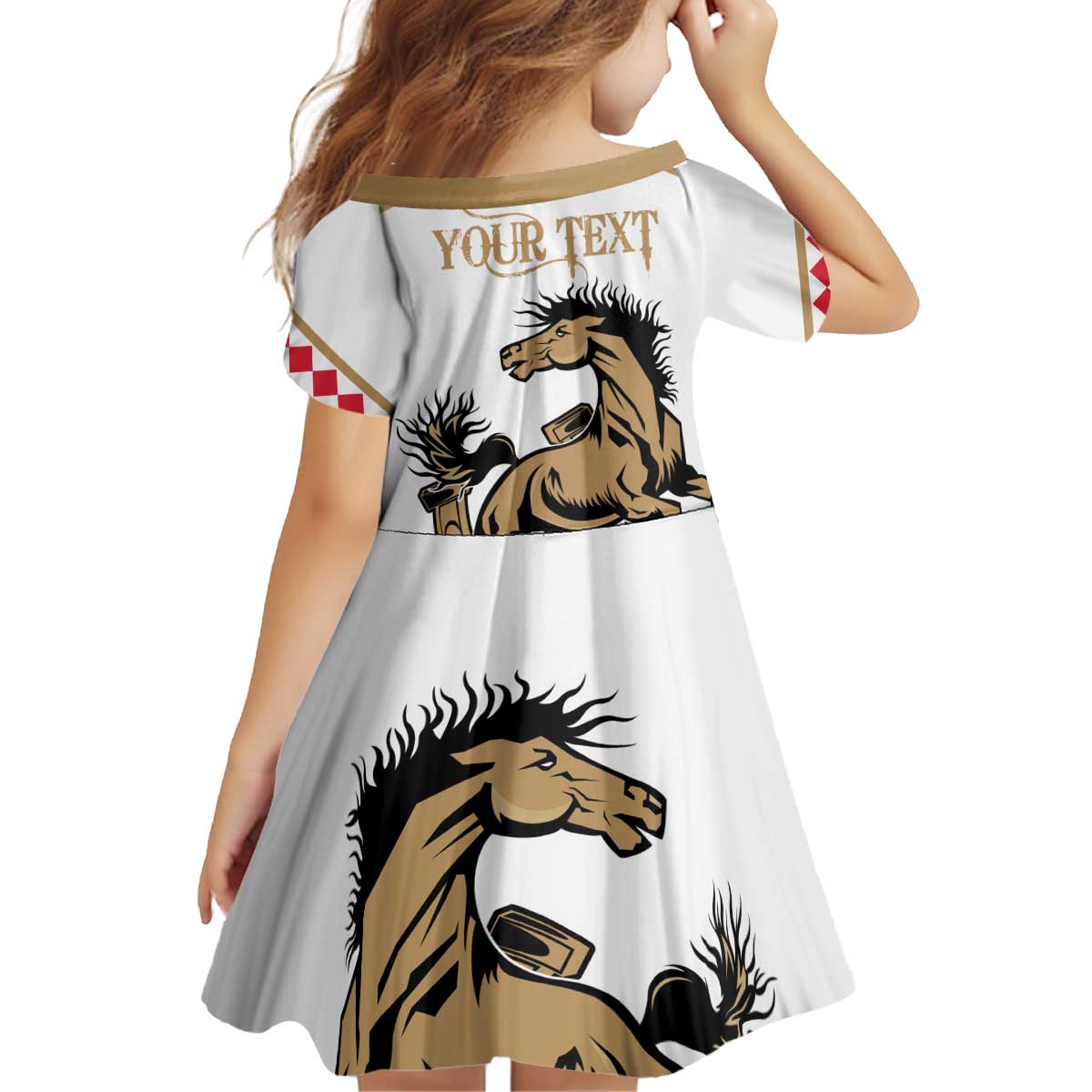 Personalized Kentucky Horse Race 151st Anniversary Kid Short Sleeve Dress Race For The Roses Since 1875 LT9