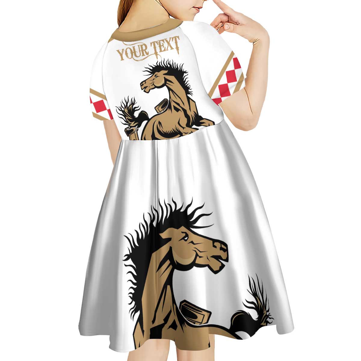 Personalized Kentucky Horse Race 151st Anniversary Kid Short Sleeve Dress Race For The Roses Since 1875 LT9