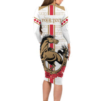 Personalized Kentucky Horse Race 151st Anniversary Long Sleeve Bodycon Dress Race For The Roses Since 1875 LT9