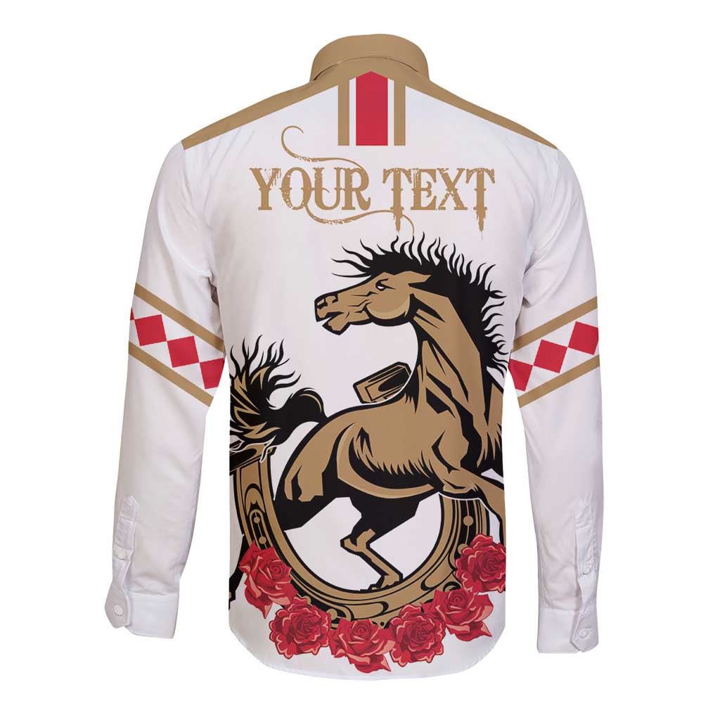 Personalized Kentucky Horse Race 151st Anniversary Long Sleeve Button Shirt Race For The Roses Since 1875 LT9