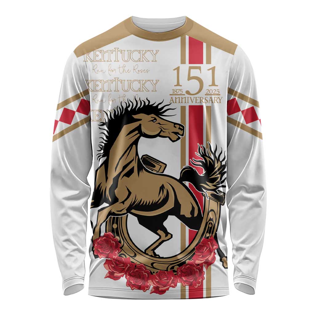 Personalized Kentucky Horse Race 151st Anniversary Long Sleeve Shirt Race For The Roses Since 1875 LT9