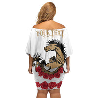 Personalized Kentucky Horse Race 151st Anniversary Off Shoulder Short Dress Race For The Roses Since 1875 LT9