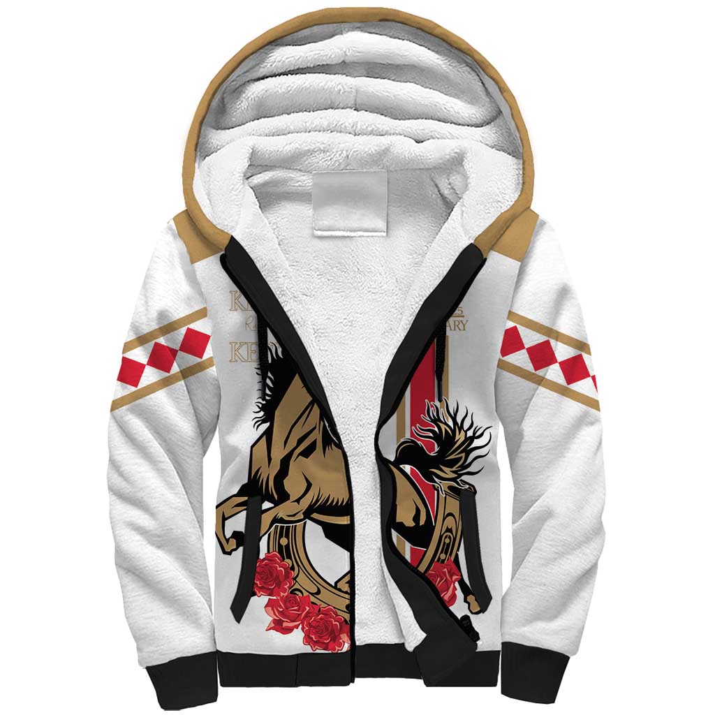 Personalized Kentucky Horse Race 151st Anniversary Sherpa Hoodie Race For The Roses Since 1875 LT9