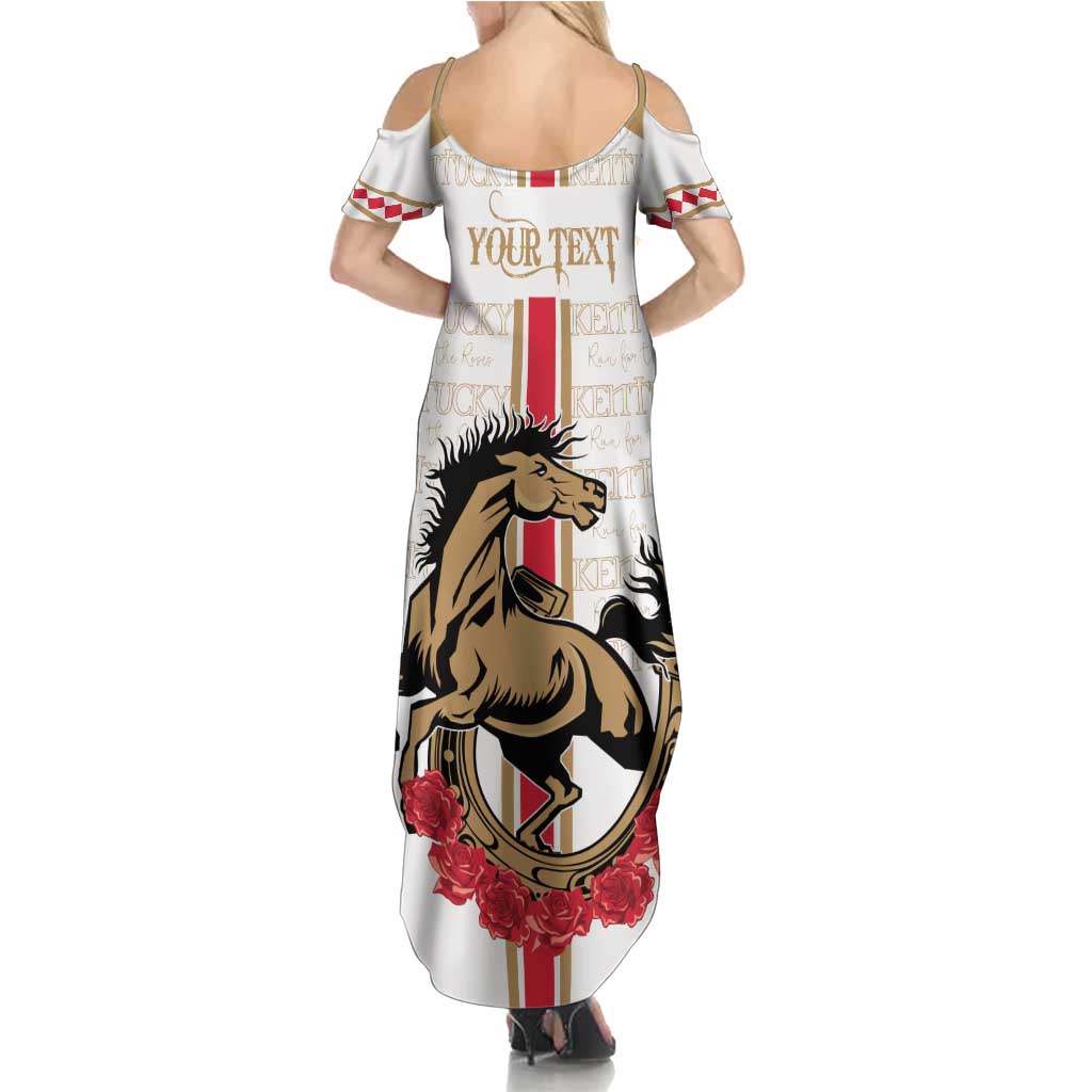 Personalized Kentucky Horse Race 151st Anniversary Summer Maxi Dress Race For The Roses Since 1875 LT9