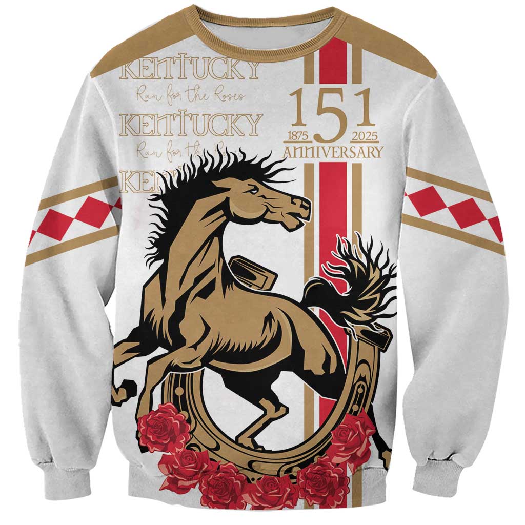 Personalized Kentucky Horse Race 151st Anniversary Sweatshirt Race For The Roses Since 1875 LT9
